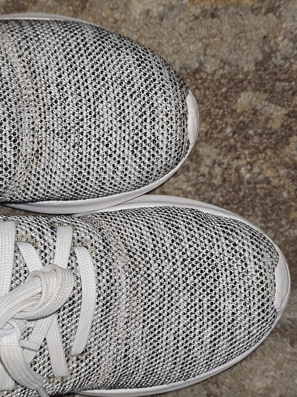 Adidas Cloudfoam Comfort Gray Knit Sneakers